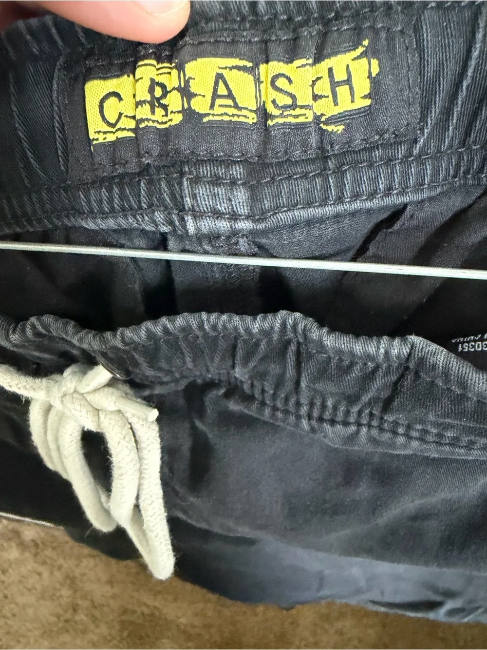 Crash & Burn Black Athletic Drawstring Shorts